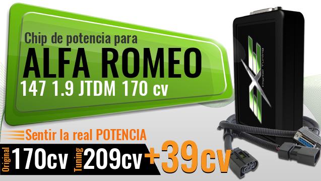 Chip de potencia Alfa Romeo 147 1.9 JTDM 170 cv