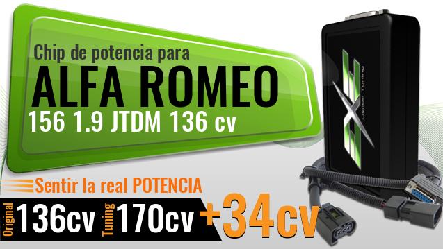 Chip de potencia Alfa Romeo 156 1.9 JTDM 136 cv