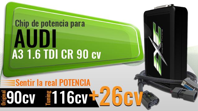 Chip de potencia Audi A3 1.6 TDI CR 90 cv