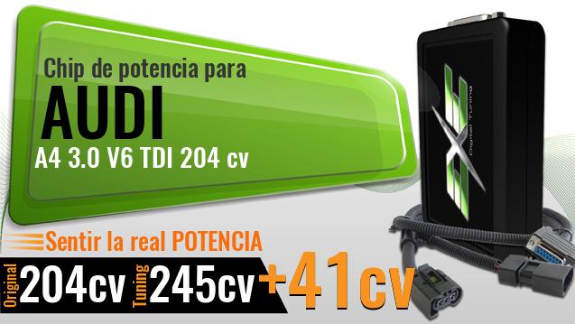 Chip de potencia Audi A4 3.0 V6 TDI 204 cv