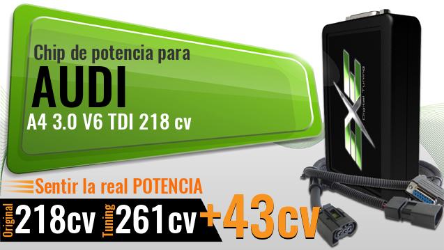 Chip de potencia Audi A4 3.0 V6 TDI 218 cv