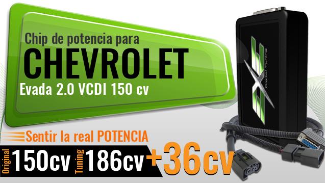 Chip de potencia Chevrolet Evada 2.0 VCDI 150 cv