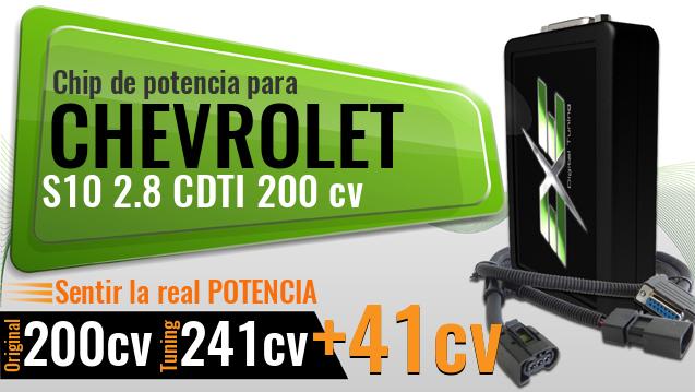 Chip de potencia Chevrolet S10 2.8 CDTI 200 cv