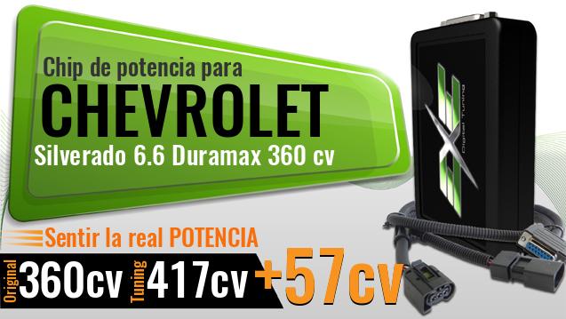 Chip de potencia Chevrolet Silverado 6.6 Duramax 360 cv