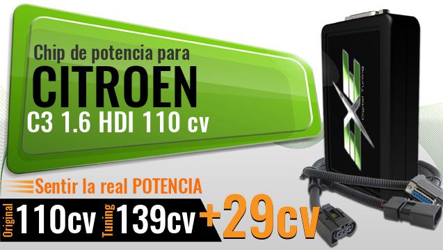 Chip de potencia Citroen C3 1.6 HDI 110 cv