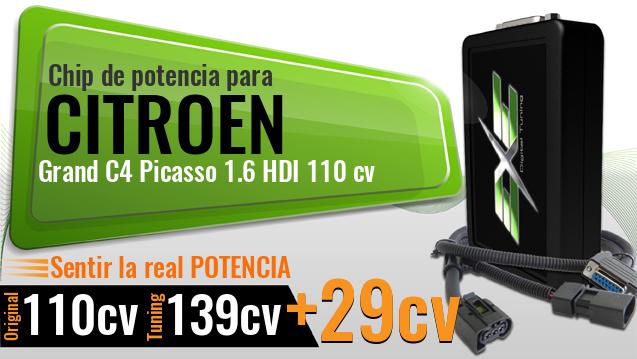 Chip de potencia Citroen Grand C4 Picasso 1.6 HDI 110 cv