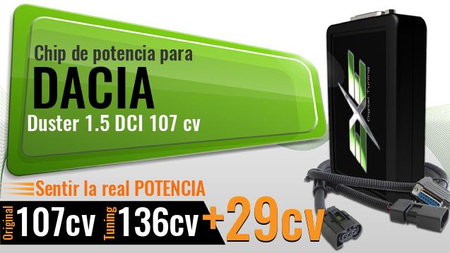 Chip de potencia Dacia Duster 1.5 DCI 107 cv