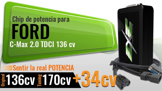 Chip de potencia Ford C-Max 2.0 TDCI 136 cv