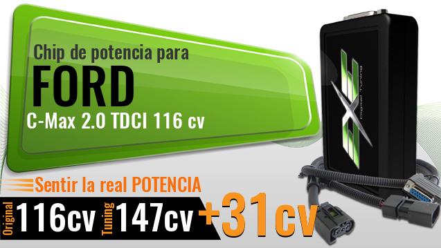 Chip de potencia Ford C-Max 2.0 TDCI 116 cv
