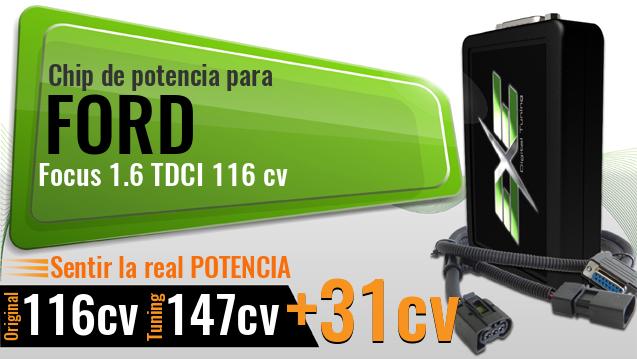 Chip de potencia Ford Focus 1.6 TDCI 116 cv