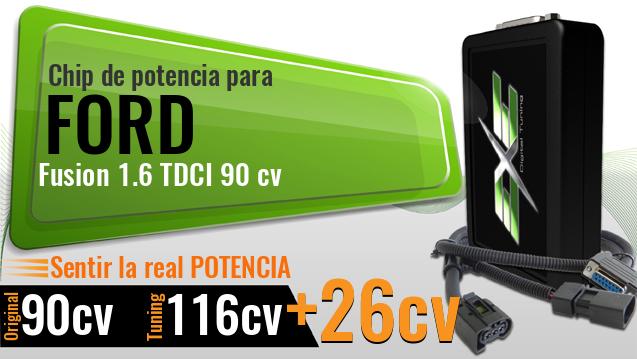 Chip de potencia Ford Fusion 1.6 TDCI 90 cv