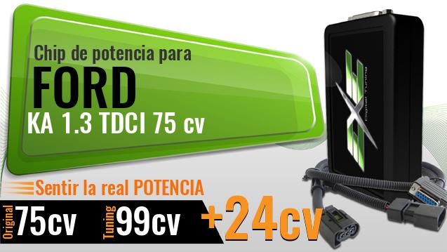 Chip de potencia Ford KA 1.3 TDCI 75 cv
