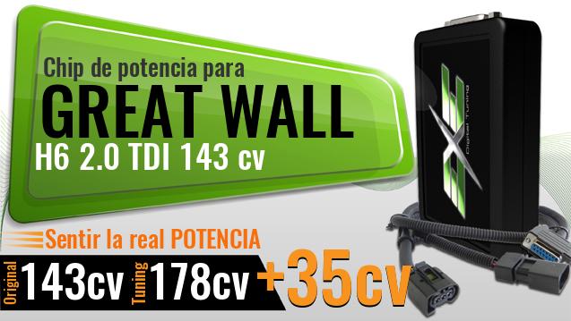 Chip de potencia Great Wall H6 2.0 TDI 143 cv