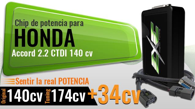 Chip de potencia Honda Accord 2.2 CTDI 140 cv