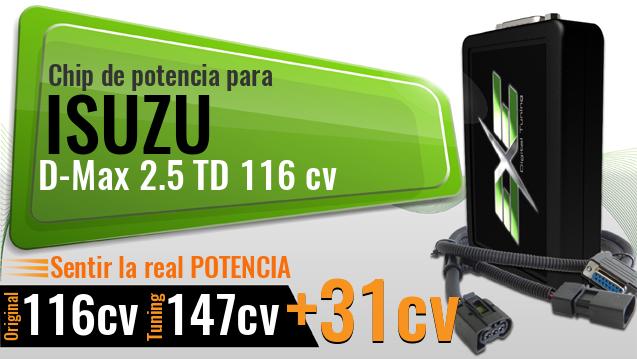 Chip de potencia Isuzu D-Max 2.5 TD 116 cv