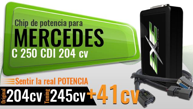 Chip de potencia Mercedes C 250 CDI 204 cv