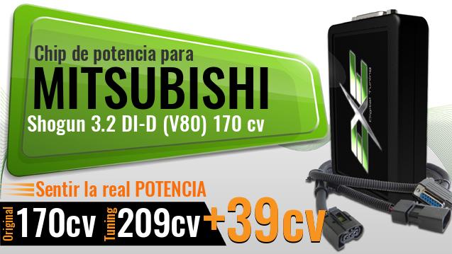 Chip de potencia Mitsubishi Shogun 3.2 DI-D (V80) 170 cv