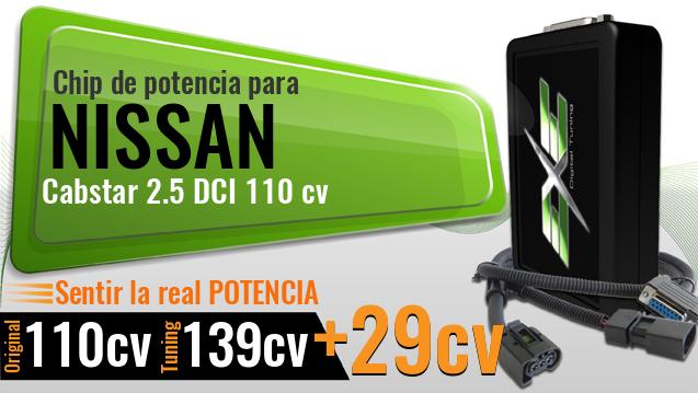 Chip de potencia Nissan Cabstar 2.5 DCI 110 cv