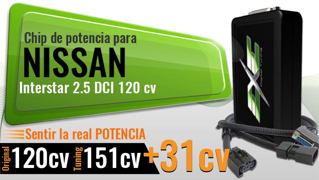 Chip de potencia Nissan Interstar 2.5 DCI 120 cv