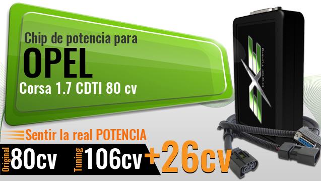 Chip de potencia Opel Corsa 1.7 CDTI 80 cv