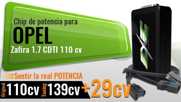 Chip de potencia Opel Zafira 1.7 CDTI 110 cv