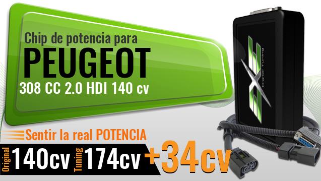 Chip de potencia Peugeot 308 CC 2.0 HDI 140 cv