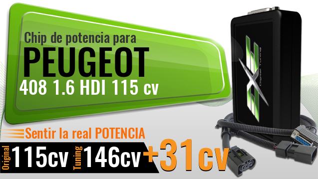 Chip de potencia Peugeot 408 1.6 HDI 115 cv Chip de potencia Peugeot 408 1.6 HDI 115 cv