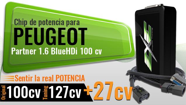 Chip de potencia Peugeot Partner 1.6 BlueHDi 100 cv