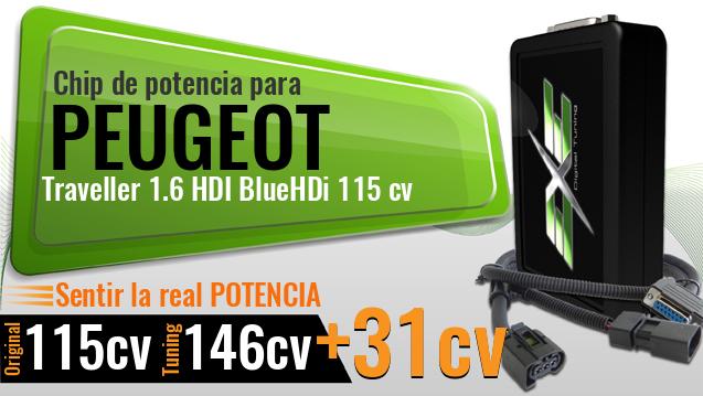 Chip de potencia Peugeot Traveller 1.6 HDI BlueHDi 115 cv