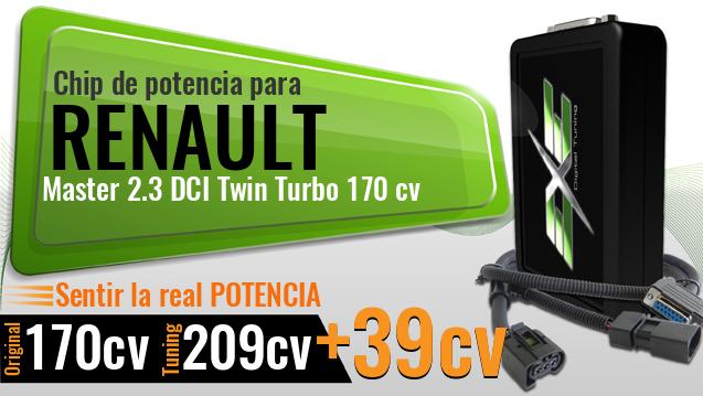 Chip de potencia Renault Master 2.3 DCI Twin Turbo 170 cv