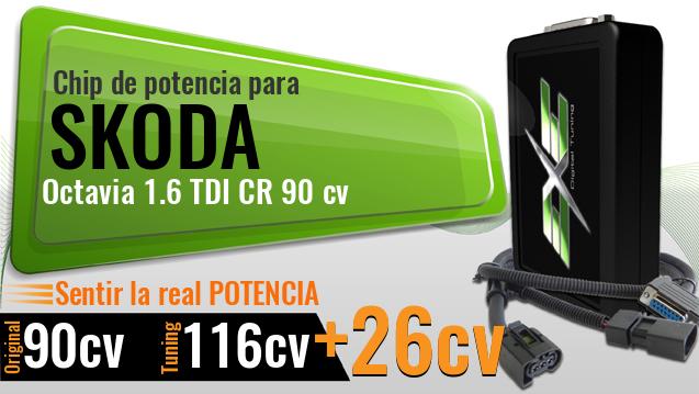 Chip de potencia Skoda Octavia 1.6 TDI CR 90 cv