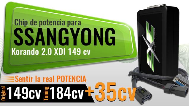 Chip de potencia Ssangyong Korando 2.0 XDI 149 cv