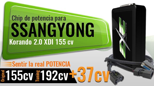 Chip de potencia Ssangyong Korando 2.0 XDI 155 cv