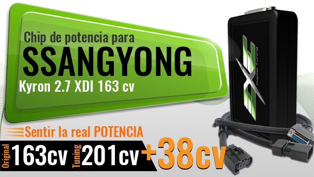 Chip de potencia Ssangyong Kyron 2.7 XDI 163 cv Chip de potencia Ssangyong Kyron 2.7 XDI 163 cv
