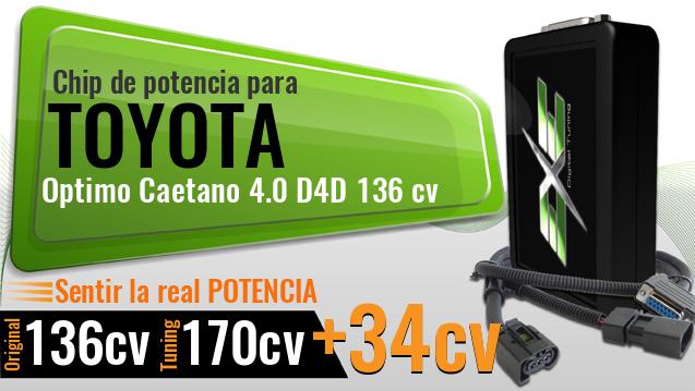 Chip de potencia Toyota Optimo Caetano 4.0 D4D 136 cv