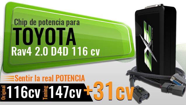 Chip de potencia Toyota Rav4 2.0 D4D 116 cv