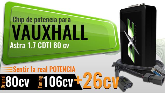 Chip de potencia Vauxhall Astra 1.7 CDTI 80 cv