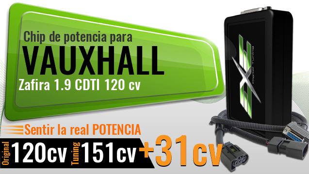 Chip de potencia Vauxhall Zafira 1.9 CDTI 120 cv