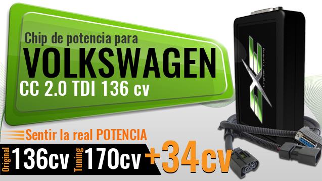 Chip de potencia Volkswagen CC 2.0 TDI 136 cv